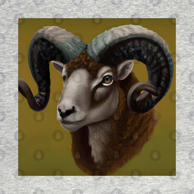 Dorset Horn Ram by BlakCircleGirl